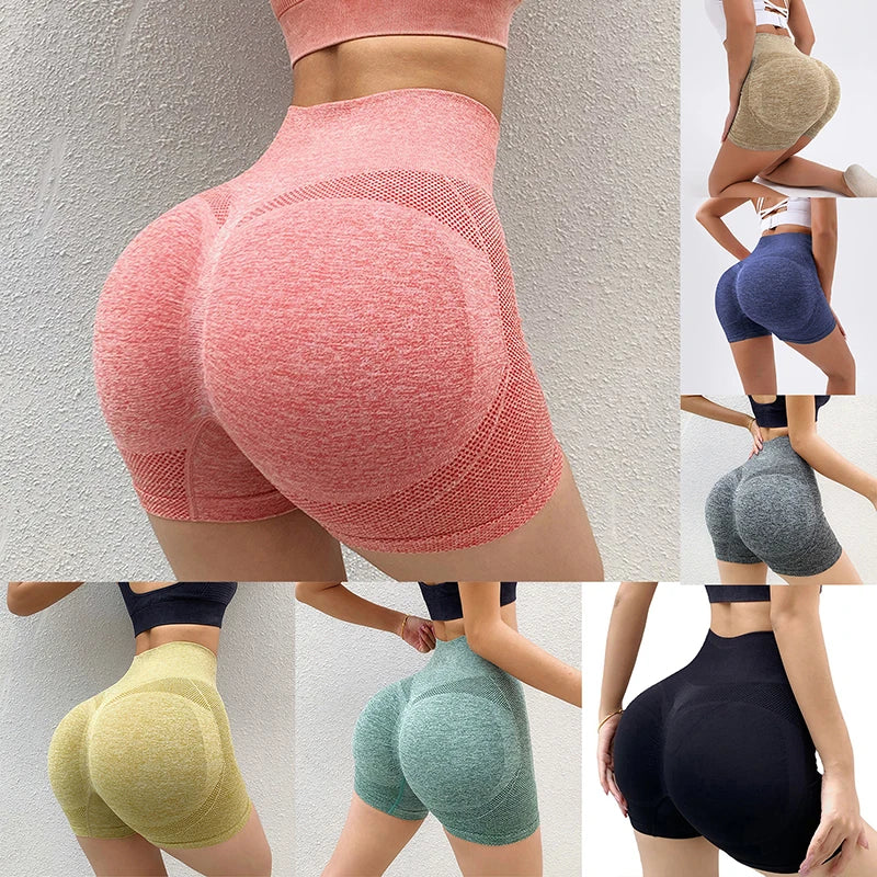 Women's High-Waist Push-Up Gym & Yoga Shorts