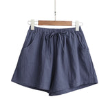 High-Waisted Linen-Style Bow Sash Shorts