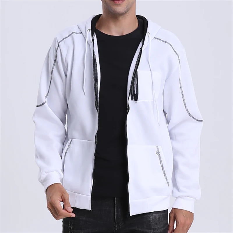 Men’s Fleece Zip-Up Hoodie with Pockets