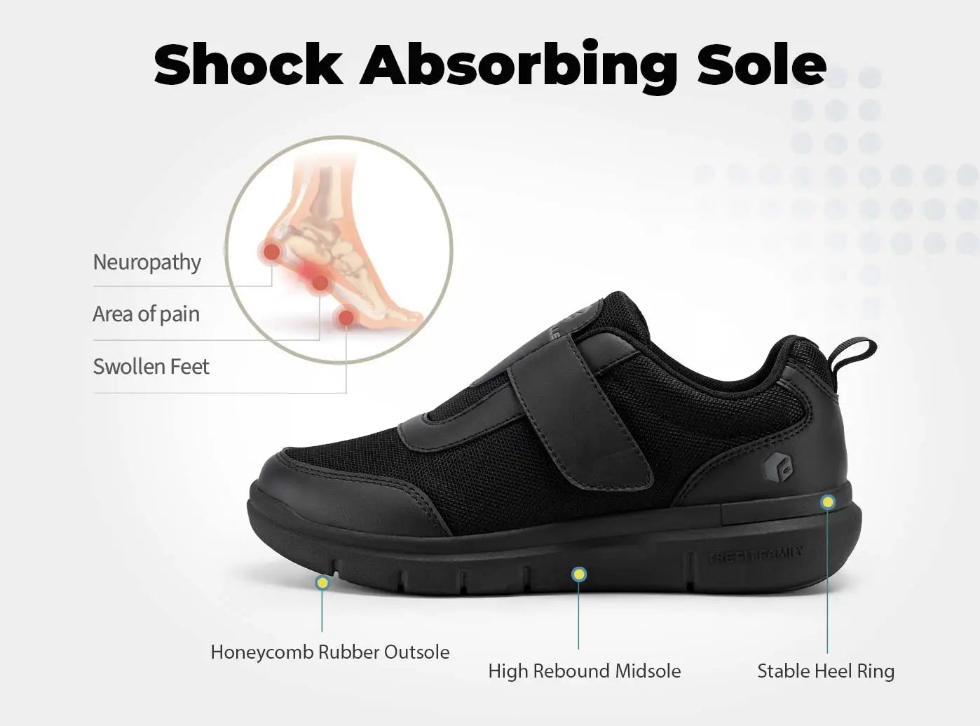 FitVille Diabetic Shoes Mens Extra Wide Width for Swollen Feet Neuropathy Diabetic Pain Relief Lightweight Walking Casual Shoes