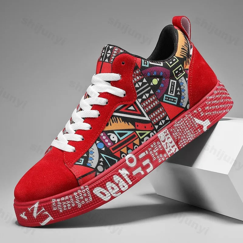 Men’s Graffiti Platform Sneakers