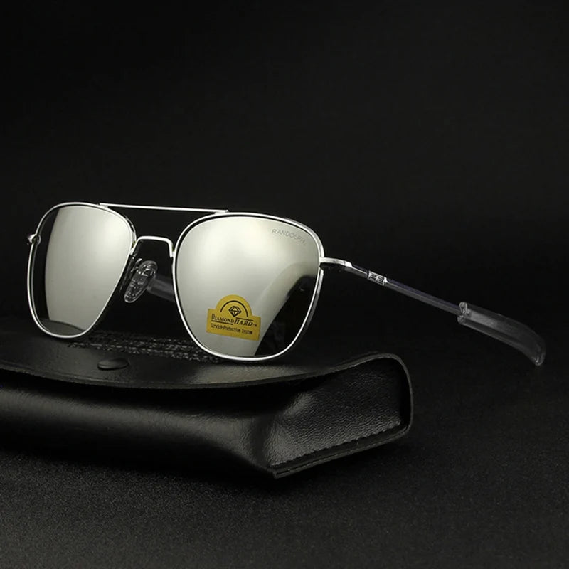 Men's Pilot Sunglasses – Mirror Lens UV400 Alloy Frame