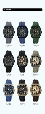 Men’s Waterproof Quartz Watch - Silicone Sport Strap