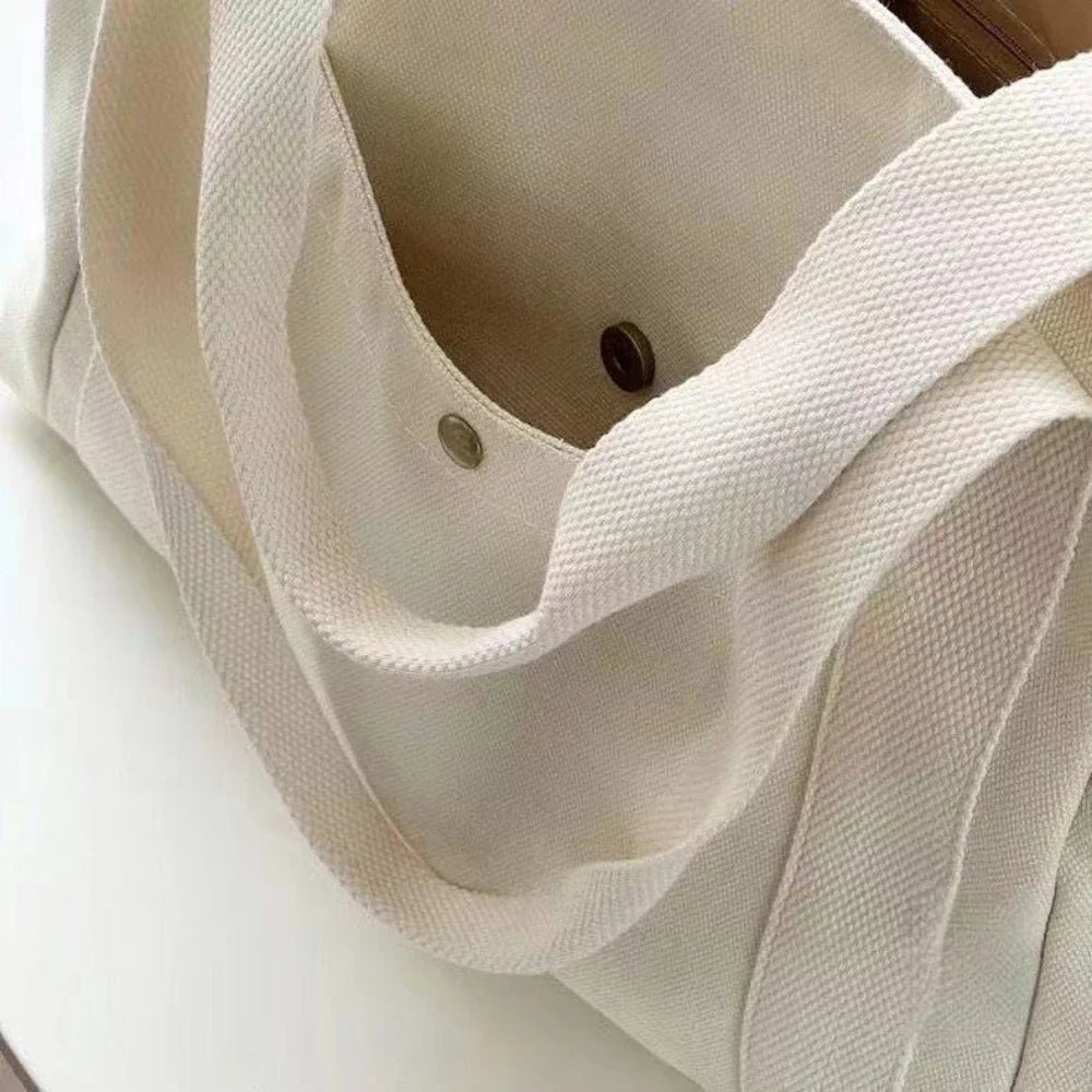 Large Capacity Canvas Tote Bags for Work Commuting Shopping Women Carrying Bag College Style Student Outfit Book Shoulder Bags