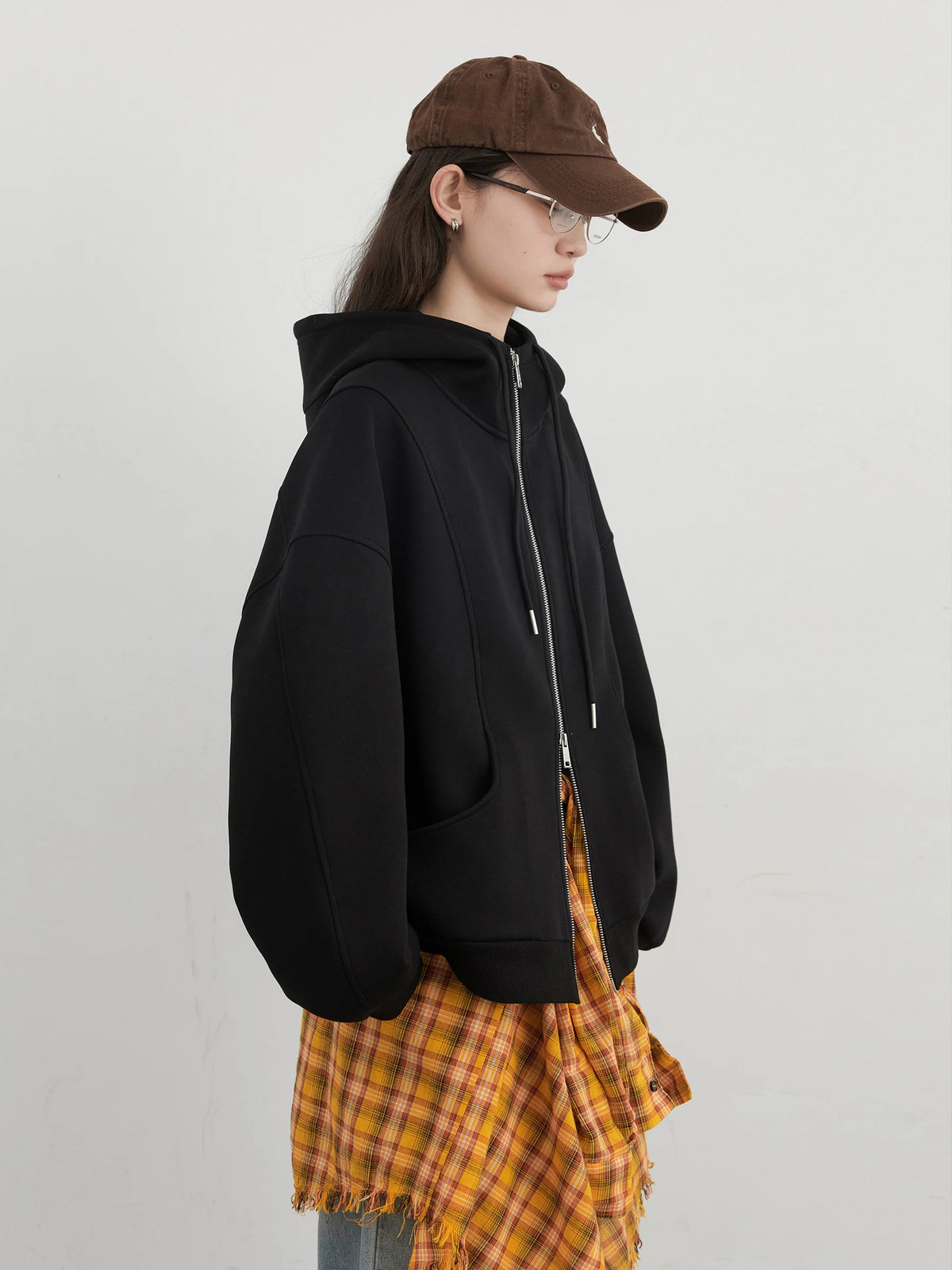 Women’s Relaxed Cotton-Blend Drawstring Hoodie