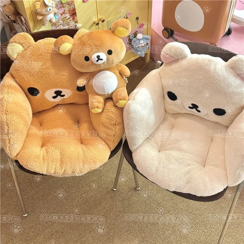 Rilakkuma Plush Bolster & Seat Cushion – Cozy Winter Warmth
