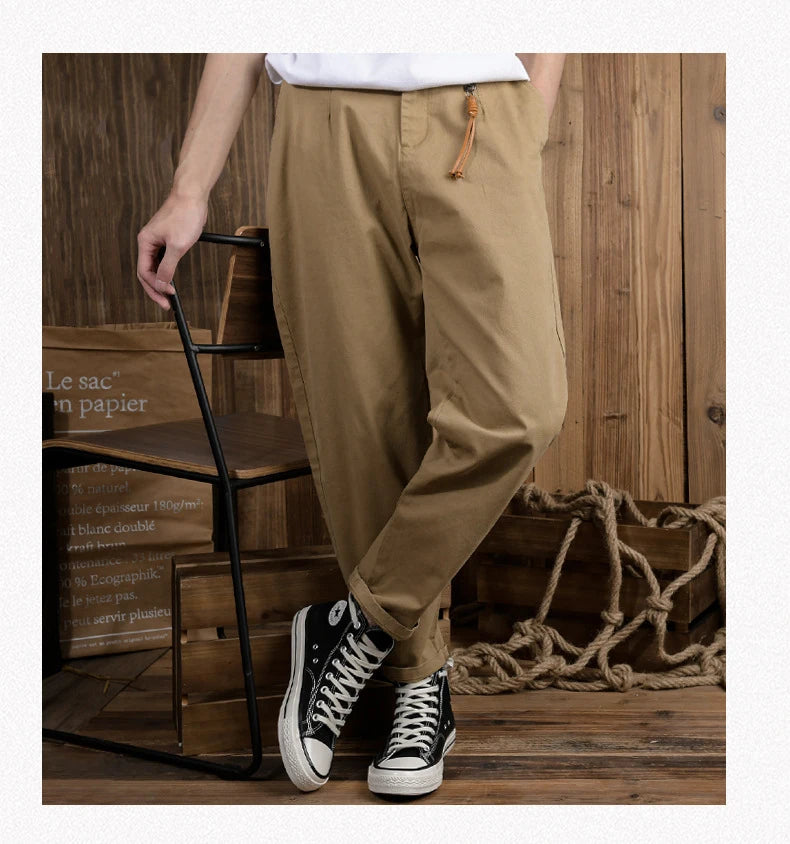Men's Vintage Wide-Leg Cargo Trousers | Relaxed Fit