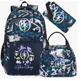 Hot Katseye Funny Print Backpacks WIth Lunch Bags Multi-pocket Camouflage Teens Travel Laptop Backpack Women School Bag Mochila