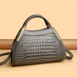 Alligator Patent Leather Shoulder Crossbody Hand Bags for Women Brand Luxury Handbags Women Bags Designer Hobos Two Layers Sac