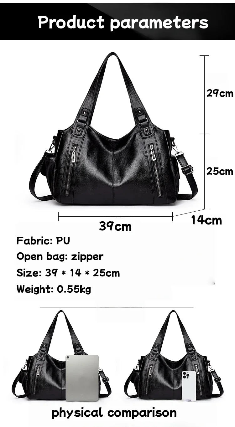 Elegant PU Leather Daily Handbag | American-Crafted Versatile Crossbody