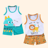 Kids' Summer Cotton 2-Piece Vest Set