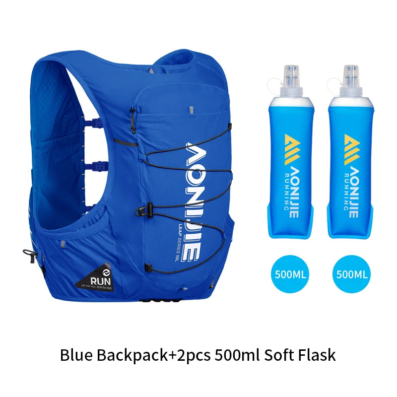 AONIJIE C9116 Unisex 10L Sports Running Backpack Lightweight Off-Road Hydration Pack for Hiking Off-road Cycling Race Marath