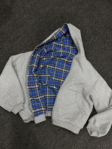 Reversible Plaid Zip-Up Hoodie
