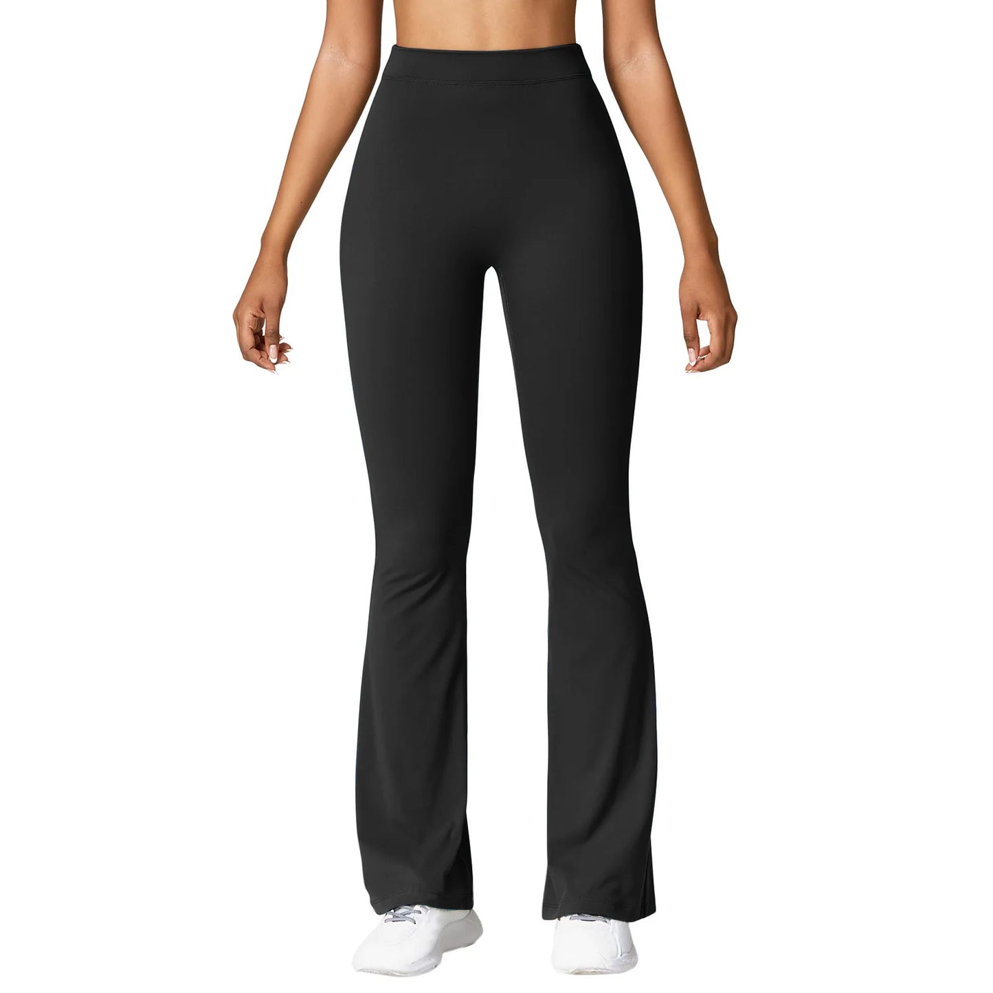 V-Back High-Waisted Flare Leggings