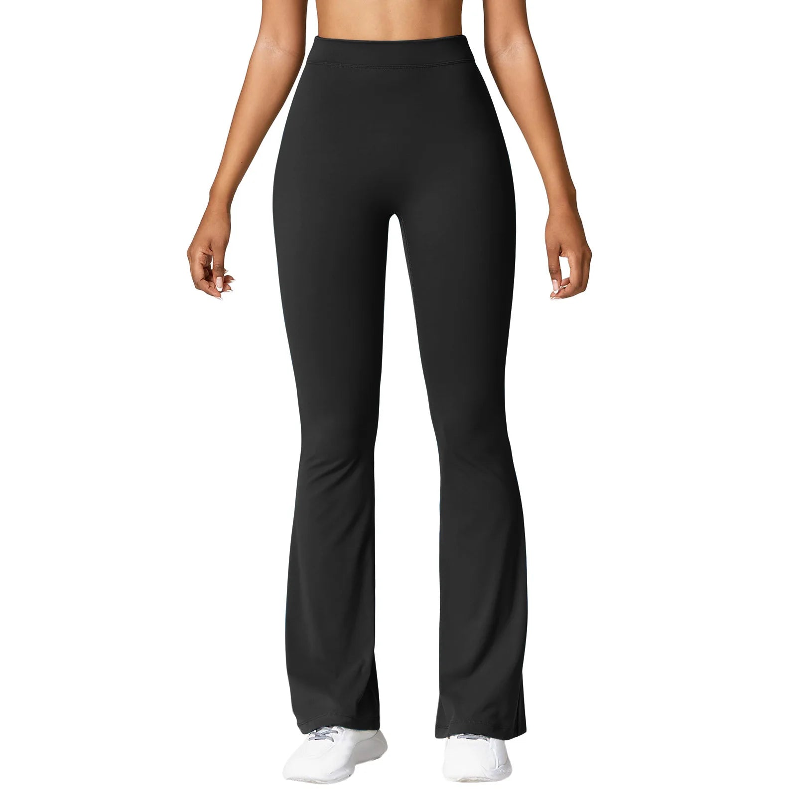 V-Back High-Waisted Flare Leggings