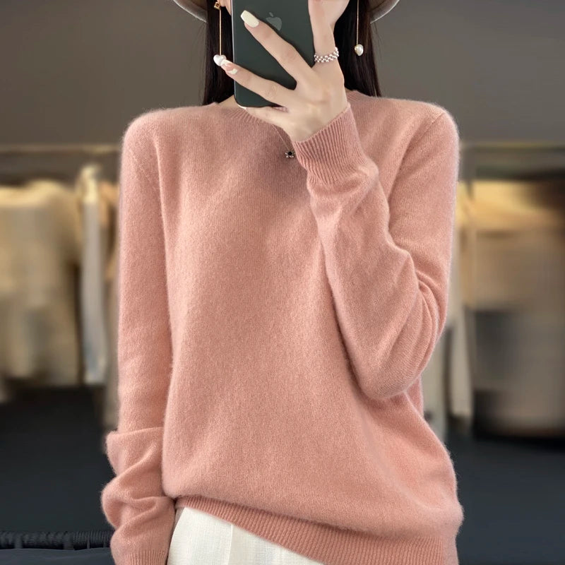 Women's Merino Wool Crew Neck Sweater