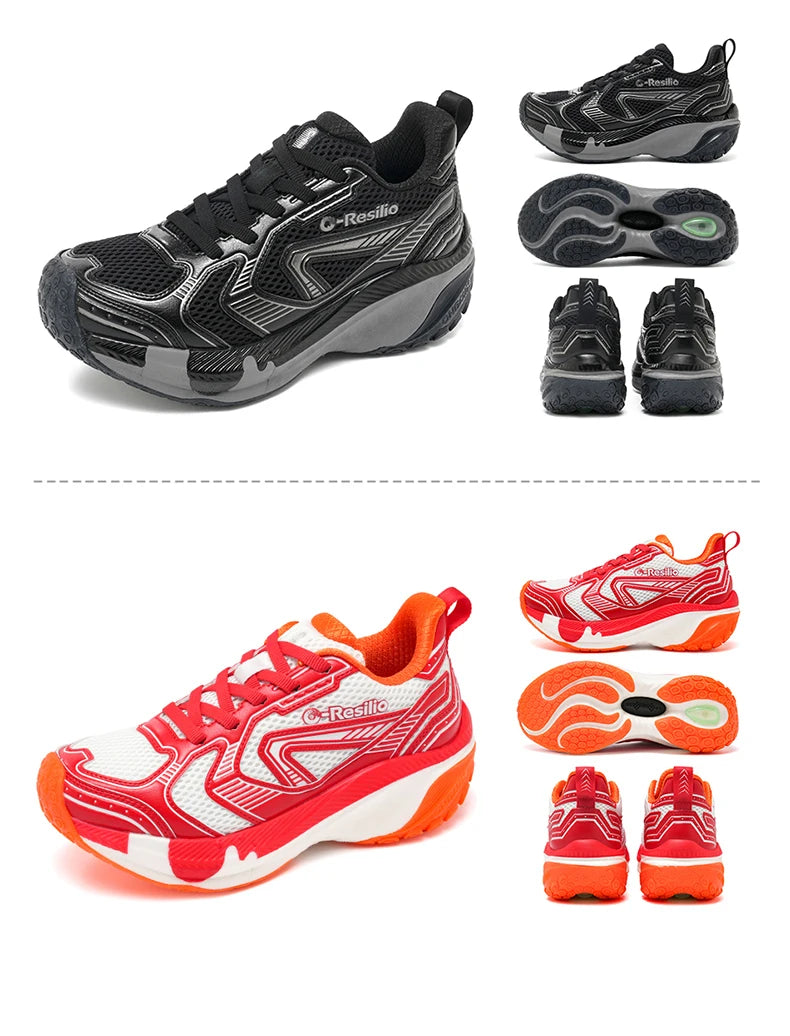 ONEMIX Retro Sport Shoes Round Toe Lace-Up Outdoor Function Low-Top Running Shoes Unisex Comfortable Cushion Jogging Sneakers