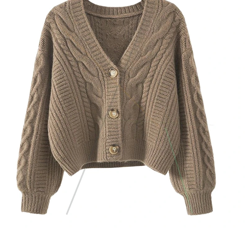 Women's Button-Front Knit Cardigan