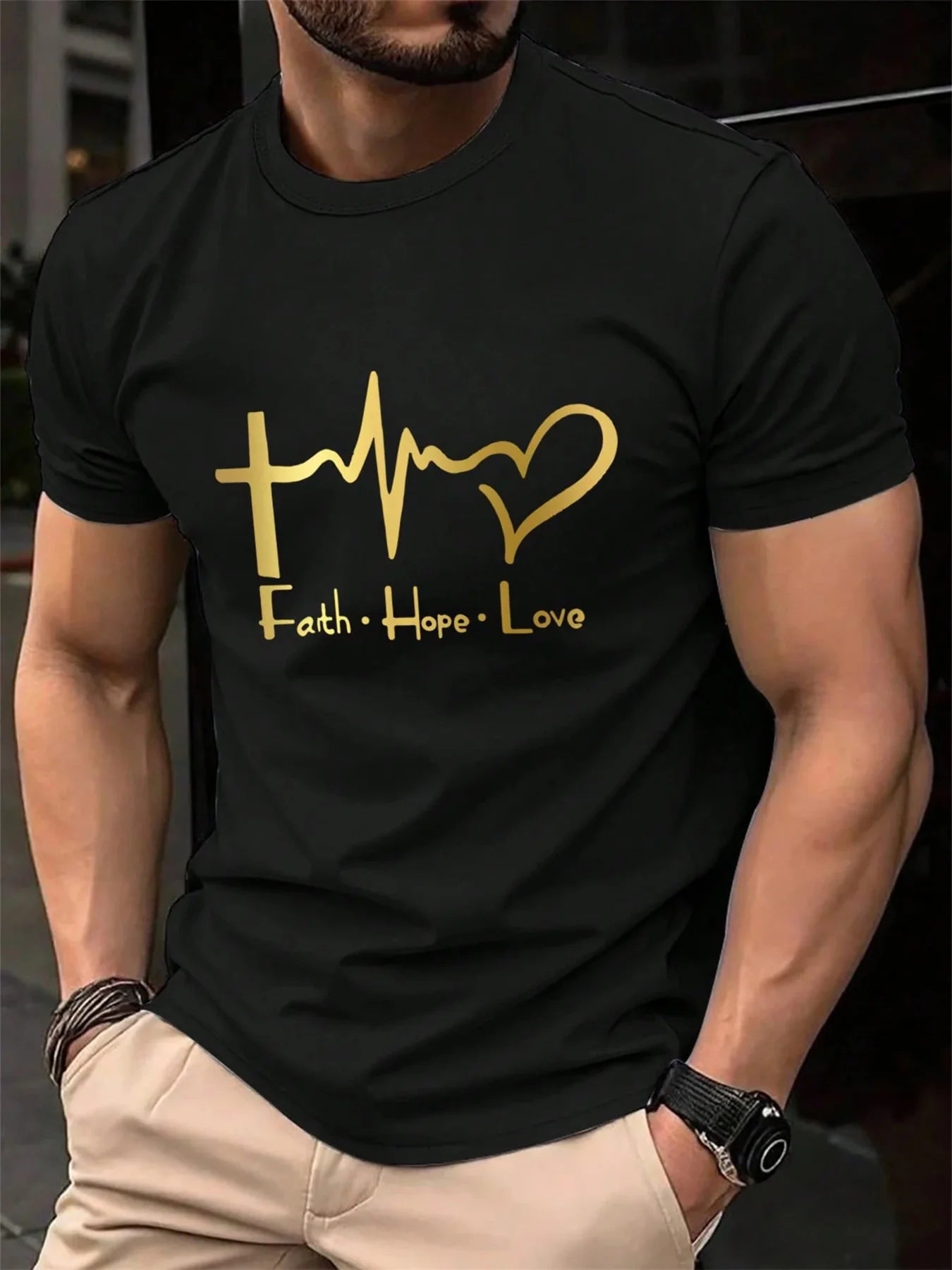 Faith Hope Love Men’s Cotton Tee