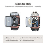 BAGSMART Men Women Travel Backpack with Shoe Compartment Airplane Compression Backpack Waterproof Anti‑theft Cabin Bag