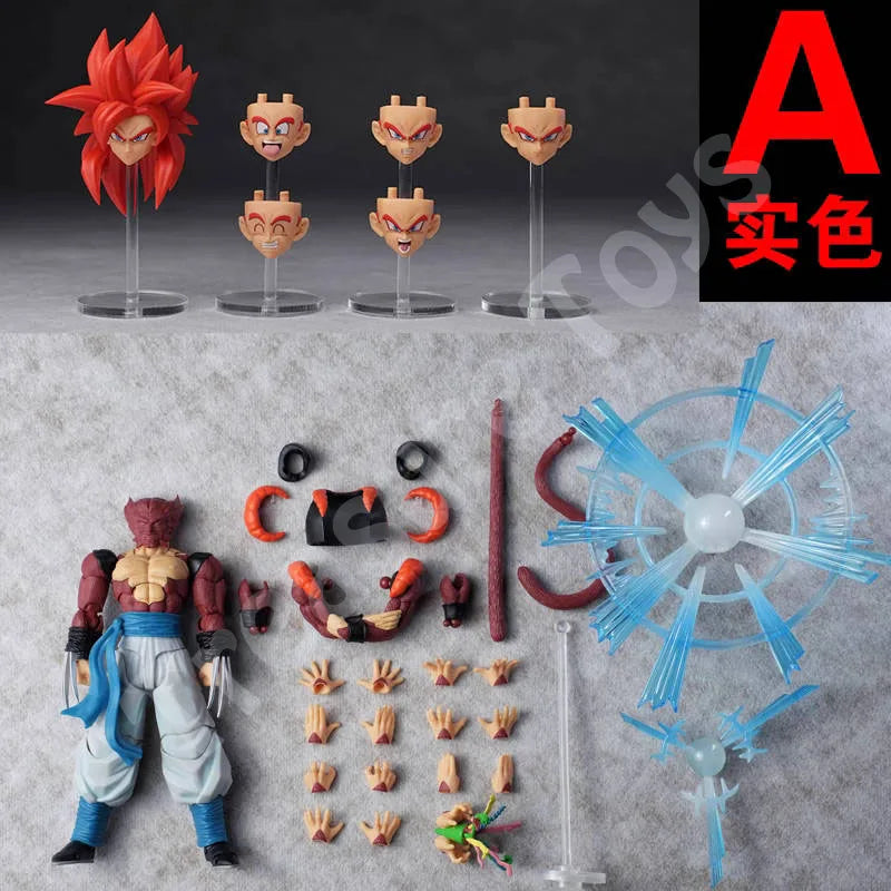 TonsenArttoys Kamione Studio SHF Gogeta SSJ4 Figure Dragon Ball GT Super Saiyan 4 Gogeta Anime Action Figures Kids Toys Gifts