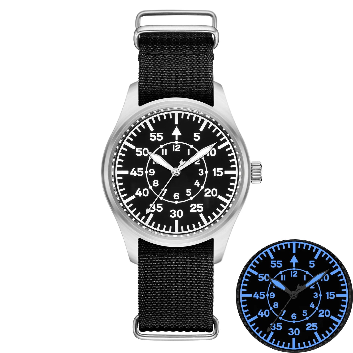 DD40mm Vh31 Beat Quartz Men Watches Sapphire Crystal waterproof 5Bar 316L Stainless Steel vintage Pilot Men watch