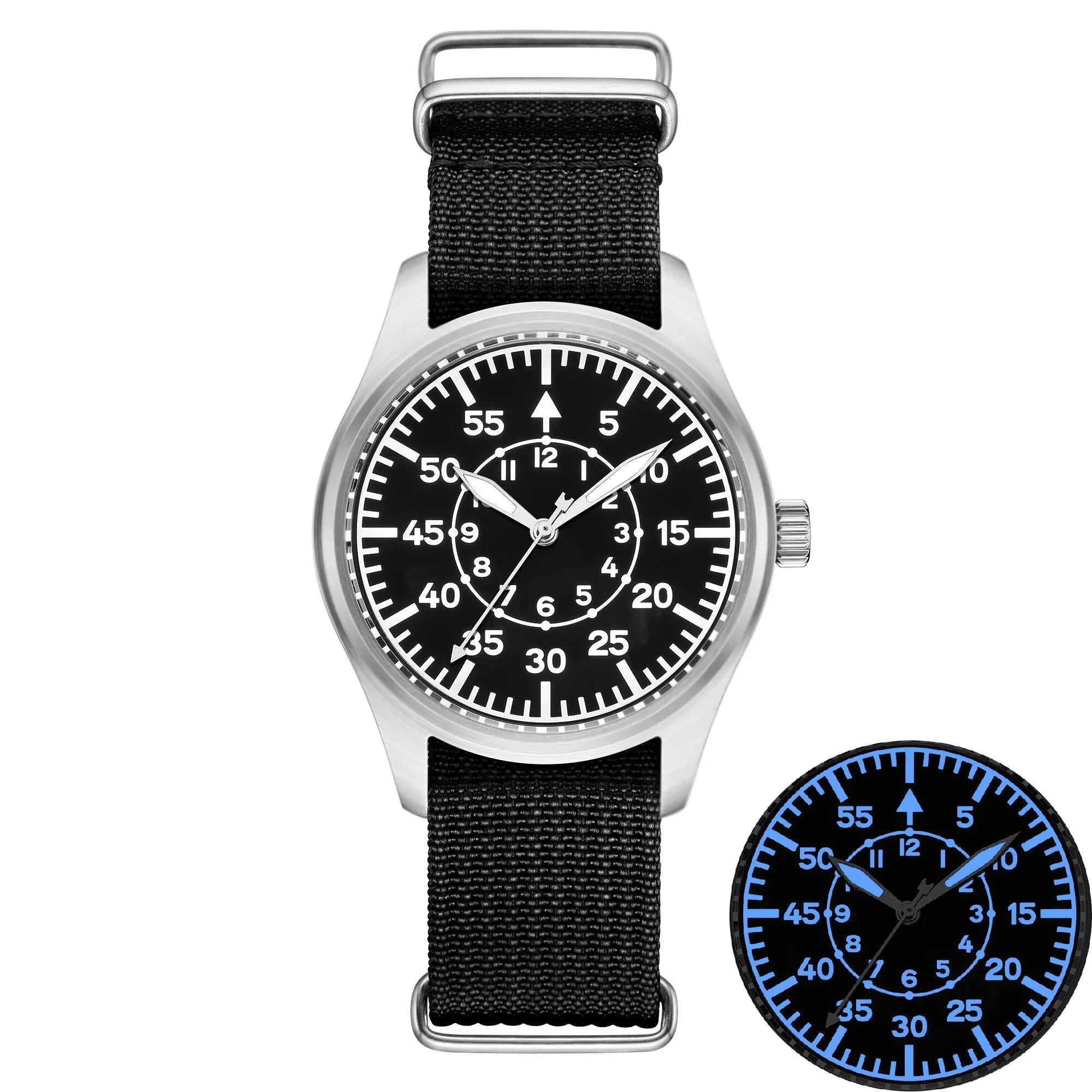 DD40mm Vh31 Beat Quartz Men Watches Sapphire Crystal waterproof 5Bar 316L Stainless Steel vintage Pilot Men watch