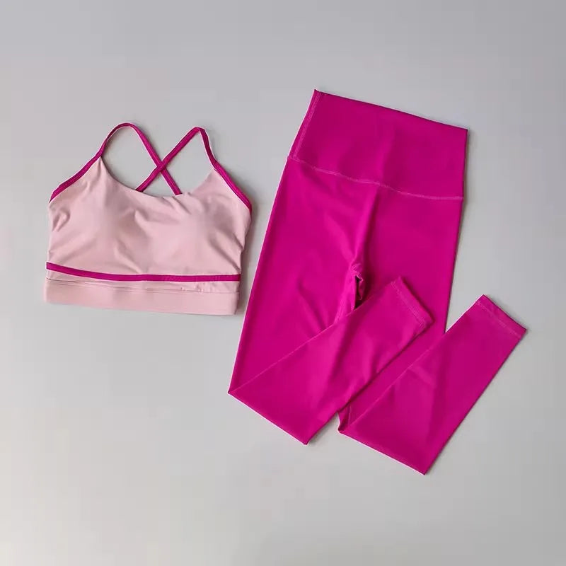 Premium 2-Piece Women’s Yoga Workout Set - High-Waisted Leggings & Sports Bra