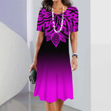 Women’s Striped Short-Sleeve Summer Dress