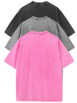 3pcs Men's 100% Cotton Loose-Fit T-Shirts in Solid Colors Casual Short Sleeve Crew Neck Ideal for Summer Outdoor