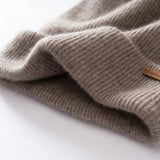 100% Cashmere Beanie Hat – Unisex Knit Winter Cap