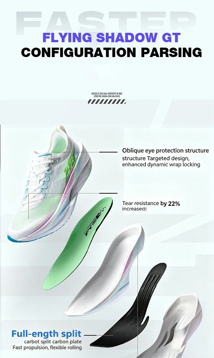 QIAODAN Feiying GT 2026 Men's Carbon Plate Marathon Racing Running Shoes Lightweight Breathable Athletic Sneakers QDB023262260