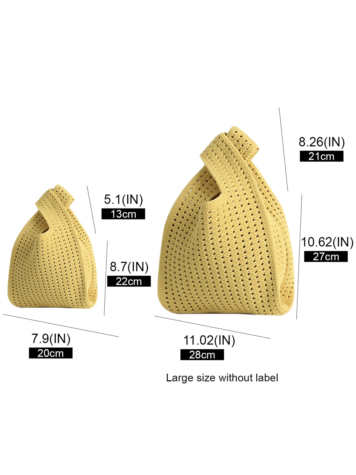 Handmade Knit Handbag Women Mini Shoulder Bag Female Casual Color Wide Stripe Plaid Tote Bag Student Cell Phone Package