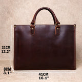 Original Ultra-Simple High Quality Men's Leather Document Baotou Layer Cowhide Computer Bag Business Trip Office Handbag