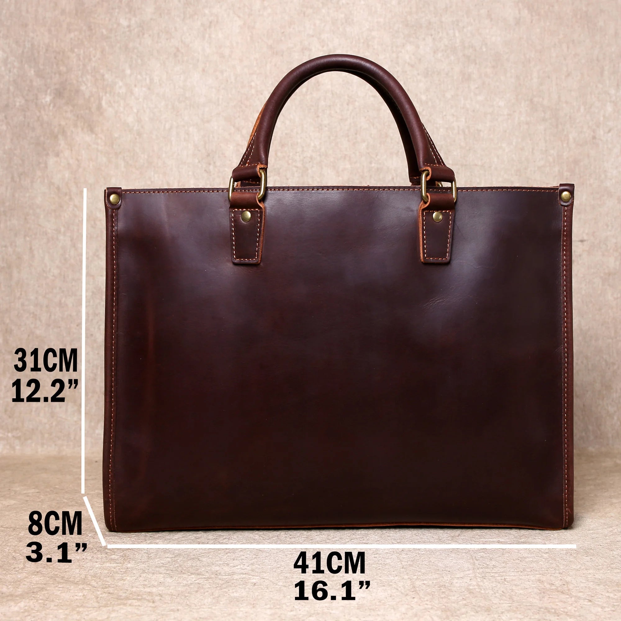 Original Ultra-Simple High Quality Men's Leather Document Baotou Layer Cowhide Computer Bag Business Trip Office Handbag