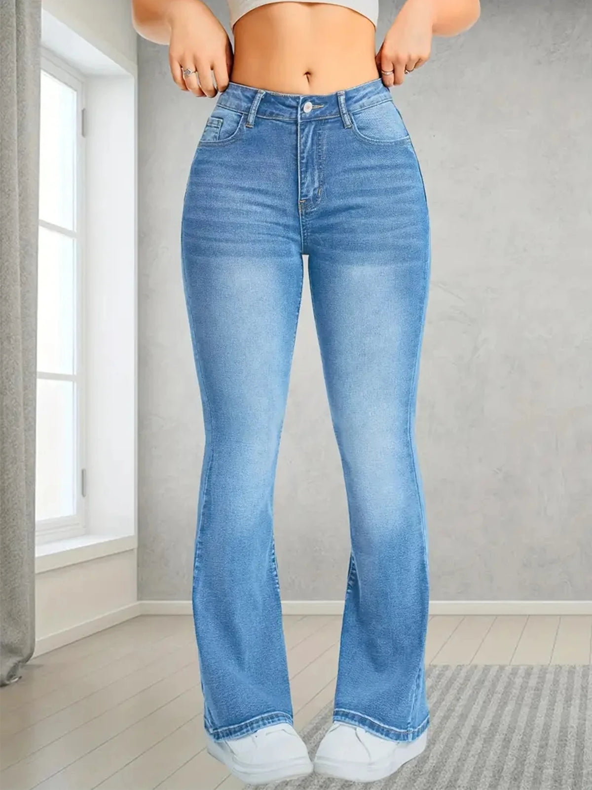Women's High-Waist Wide-Leg Jeans