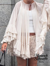 Chic Embroidery Tassel Shawl Women Casual Solid Stand Neck Sleeveless Irregular Short Top 2026 Female Vacation Daily Clothes New