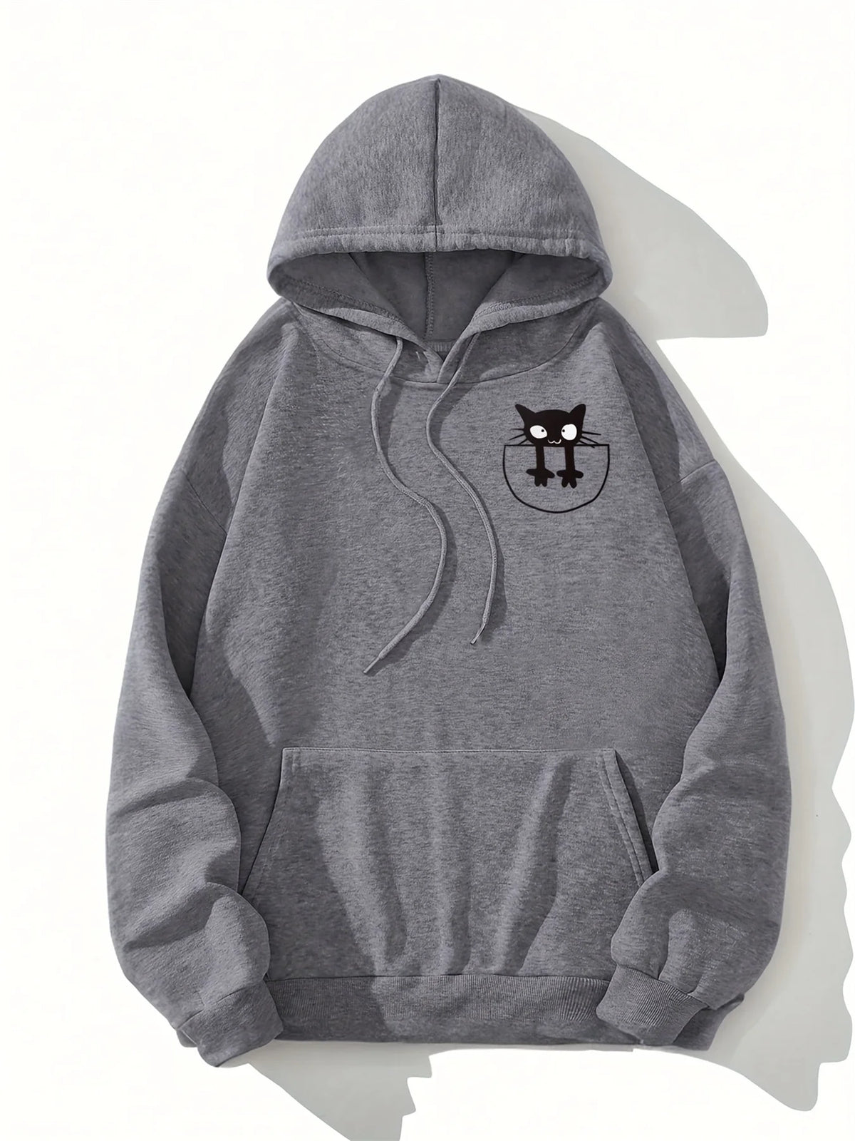 Women's Cat Print Hoodie – Cozy Casual Pullover