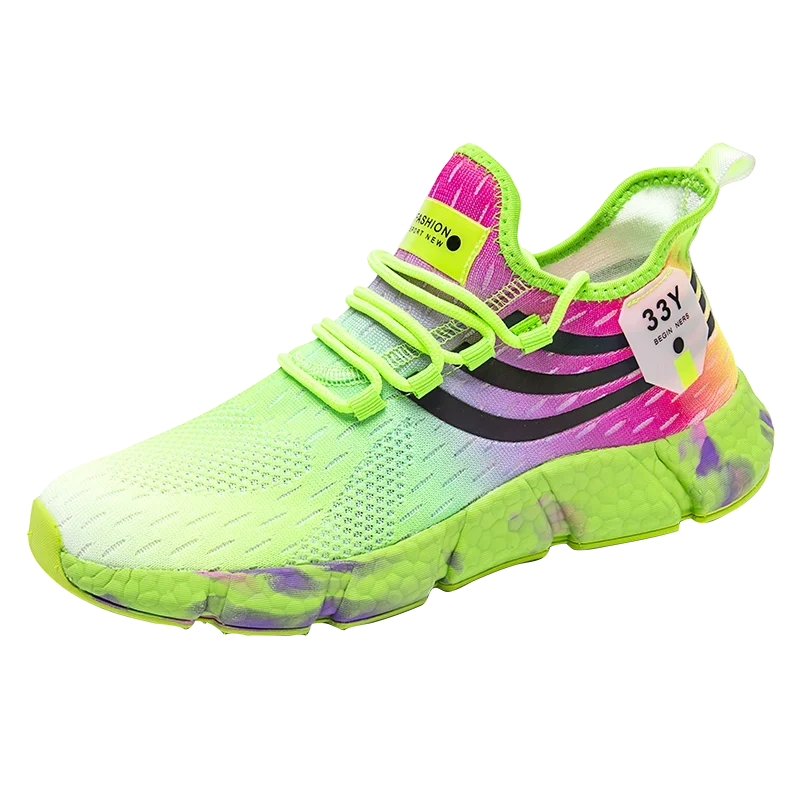 Unisex Colorful Fashion Running Shoes – Non-Slip Casual Walking Sneakers