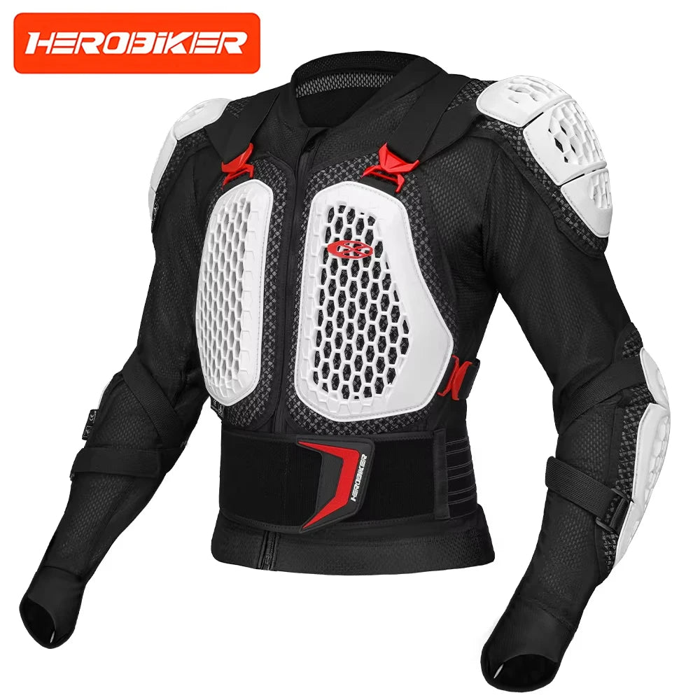 New Motocross Armor Jacket Off-Road Motorcycle Protection Gear Anti Crash Chest Back Padding Motorbike Jacket Pants CE Certified