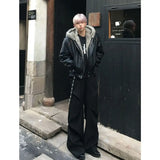 Men's Hooded Faux Fur Winter Jacket