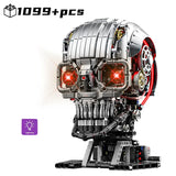 NEW 1099pcs Technical Skull Robot Building Blocks , Gear Linkage ,  Power Motor ,  Desktop Decor Collectible Gift