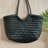 100% Natural Cowhide Weave Handbags Fashion Small Manual Hand Made Ladies Woven Handbag Exquisite Tote Dating Shopping Bags
