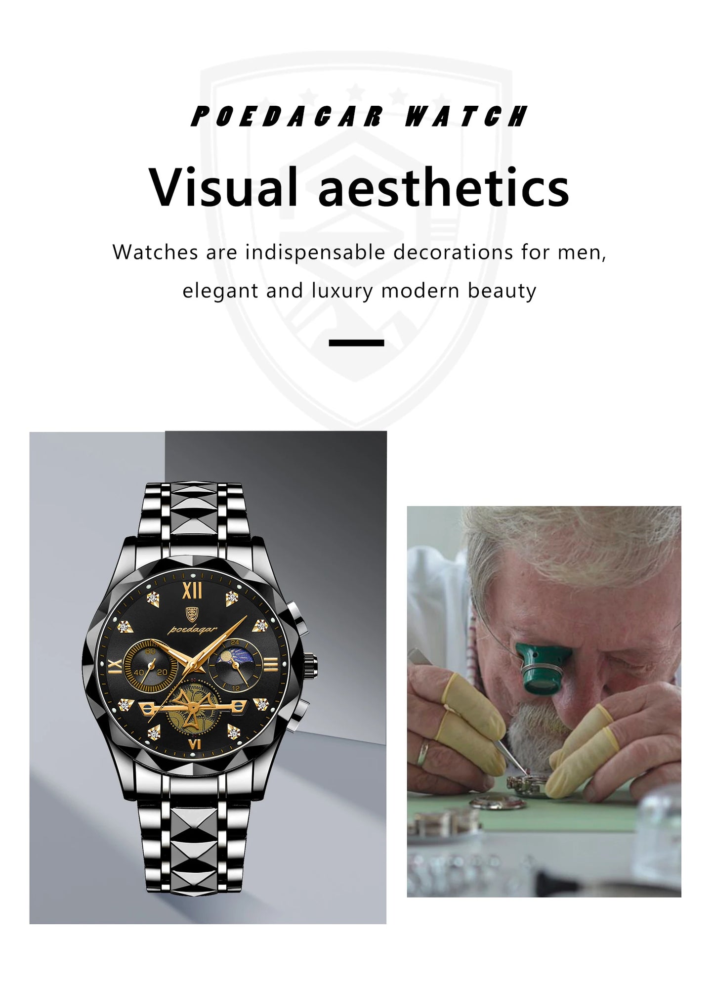 POEDAGAR 996 Men's Luxury Chronograph Watch