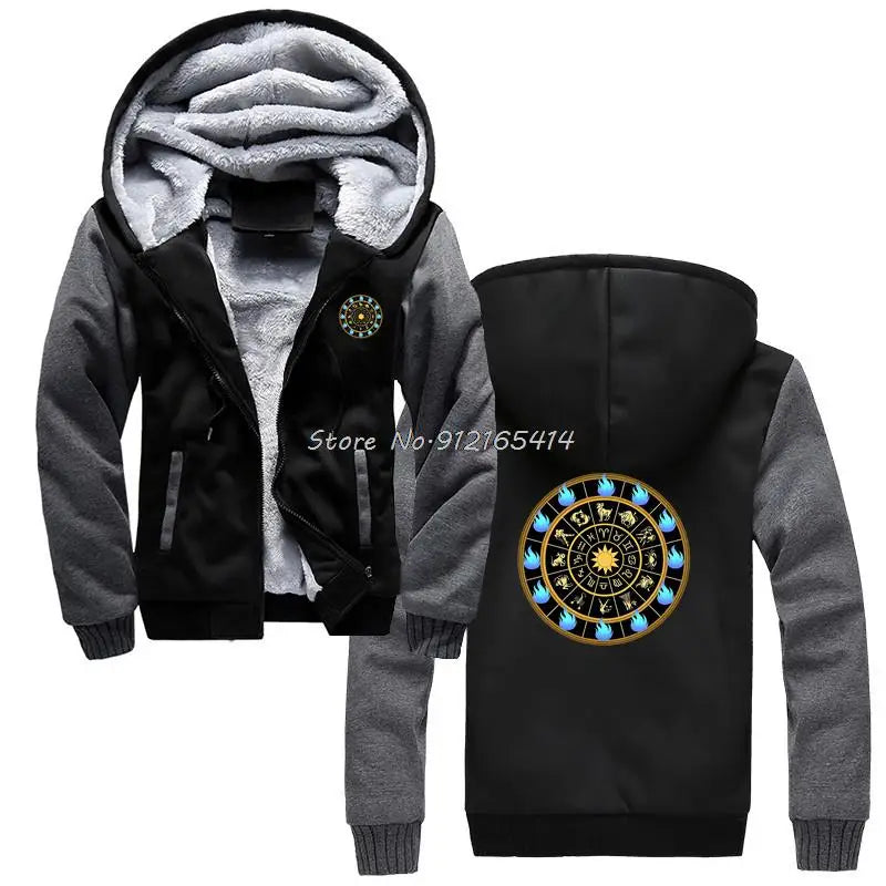 Saint Seiya Men's Thick Zip-Up Anime Hoodie