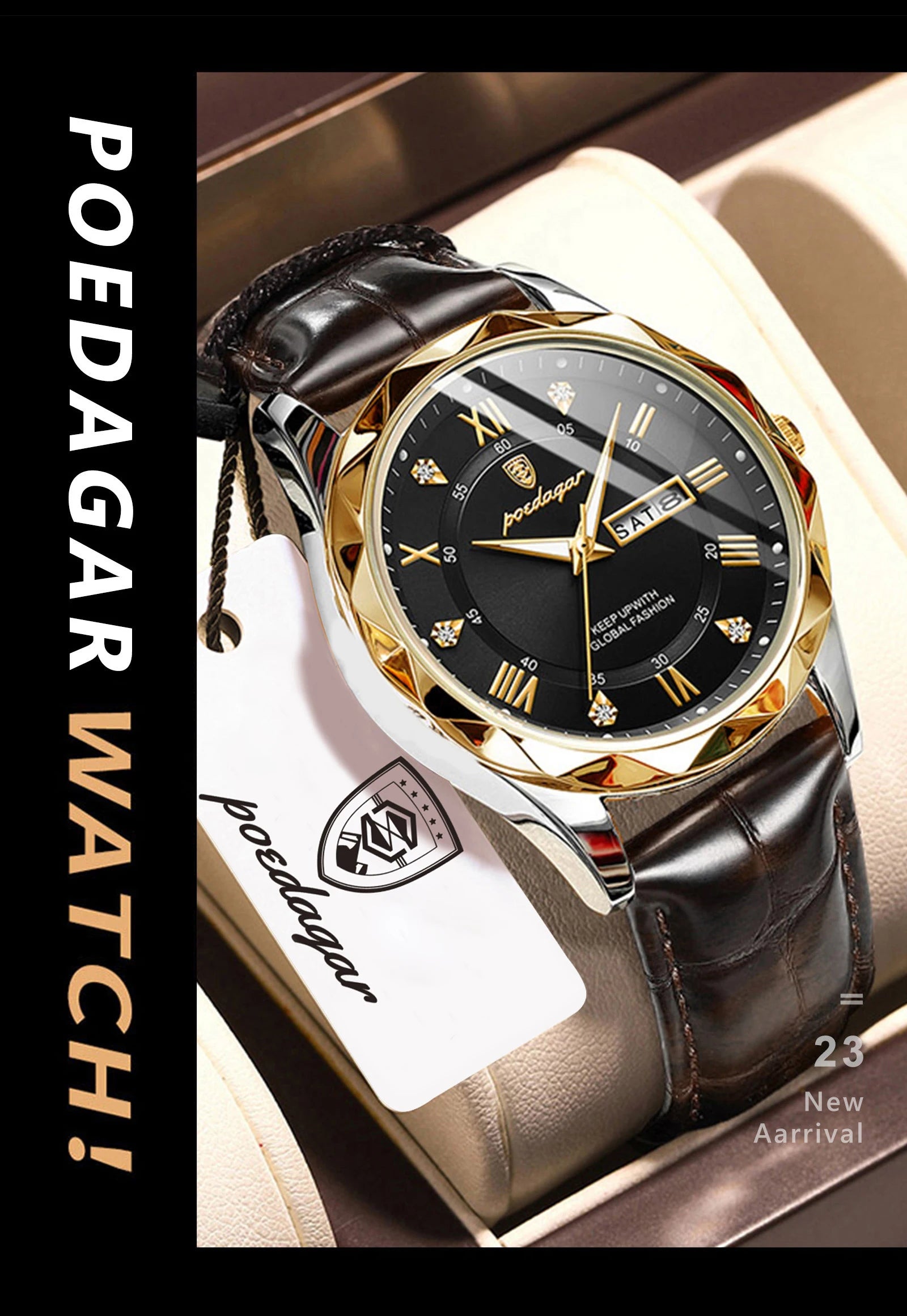 POEDAGAR 615 Men's Luxury Quartz Watch