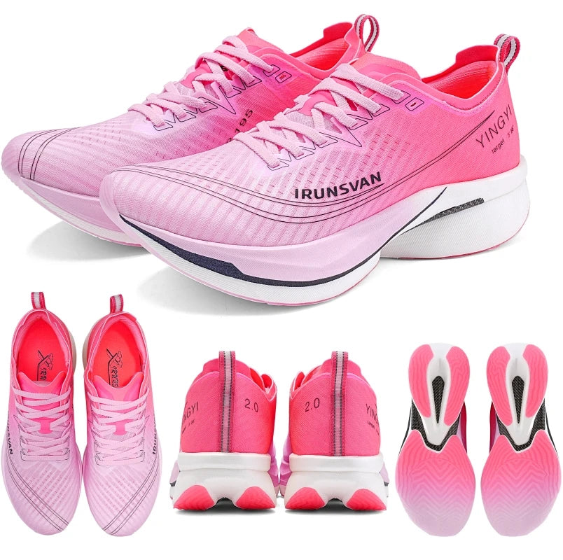 IRUNSVAN 2025 Carbon Shoes Trail Running Shoes Marathon Air Cushion Men Sports Running Shoes Original Trendy Casual Unisex