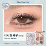 Flower Knows Moonlight Mermaid Eyeshadow Palette 8-Color Matte Shimmer Glitter Eye Makeup Cosmetics Women Beauty Eye Shadow