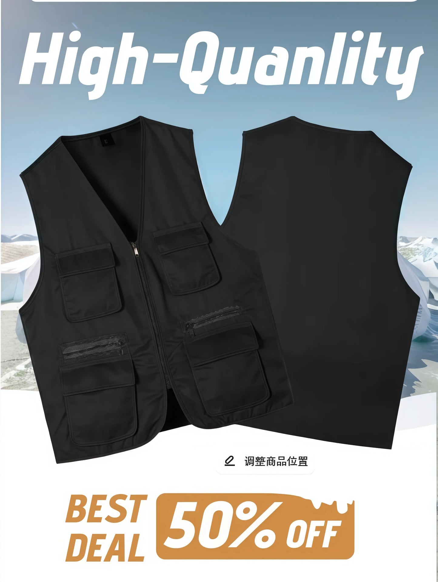 Men's Multi-Pocket Safari Vest – Lightweight All-Season Outerwear