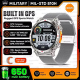 New Upgrade GPS Outdoor Sports SmartWatch Men With 5ATM Swim Compass Altimeter 1.56" AMOLED Heart Rate Bluetooth Call Smartwatch